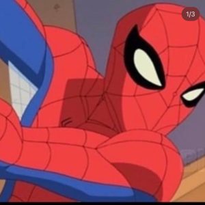 A cartoon image of Spider-Man